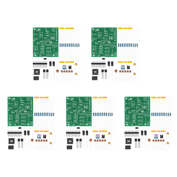 5X Sine Triangle Square Wave NE555 Multi-Channel Waveform Generator Module DIY Kits,5 x NE555 Multi-channel Waveform Generator DIY Electronic Kit,Green