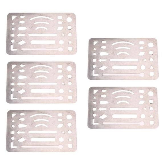 5X Stainless Steel 27 Patterns Erasing Drawing Drafting Tool Shield