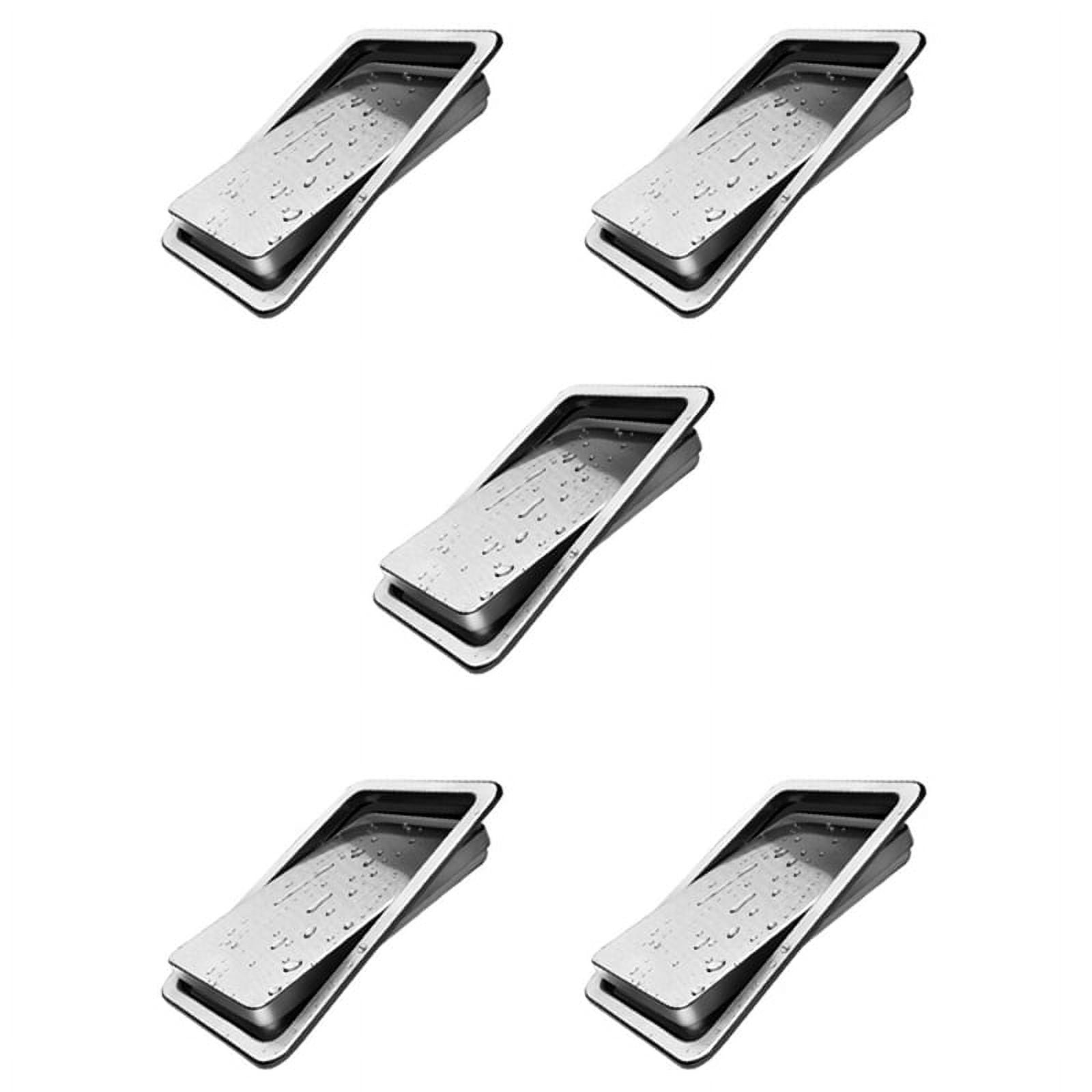 5X Stainless Steel Garbage Flap Lid Trash Bin Cover Builtin Balance