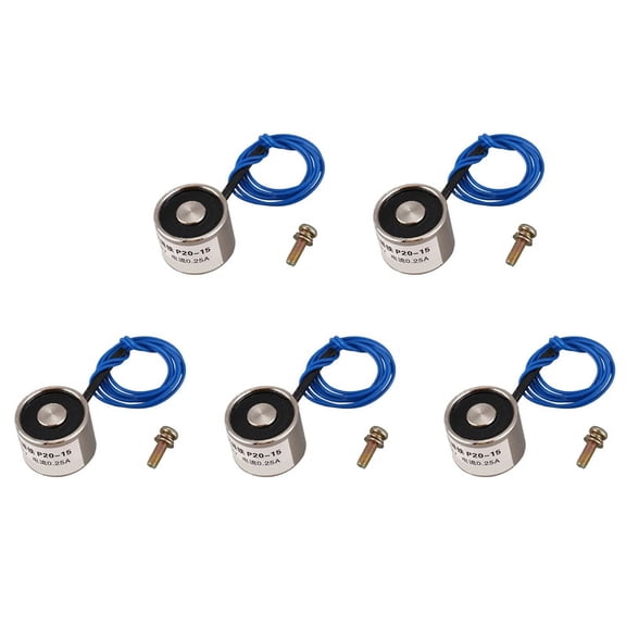5X Sucked Electric Lifting Magnet Electromagnet 12VDC 2.5Kg 5.5LB 20X15mm