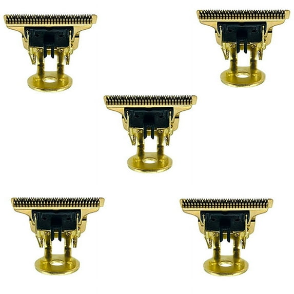 5X T-Shaped Hair Clipper Blade with Stand T9 Blade Trimmer Replacement Replacement Clipper Gold