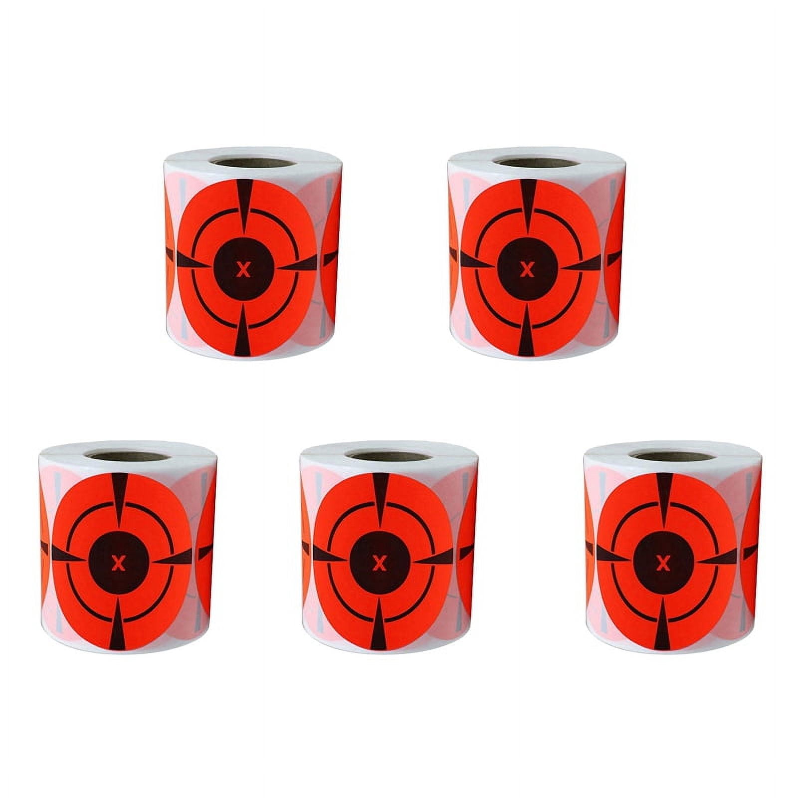 5X Target Stickers (Qty 125Pcs 3 Inch) Self Adhesive Targets for Hunting Targets