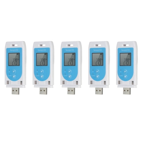 5X TempU 03 USB Temperature Humidity Data Logger Reusable RH TEMP Datalogger Recorder Humiture Recording Meter
