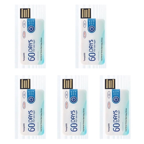 5X TempU05 Temperature Data Logger 60 Days Disposable Temperature Analyzer PDF USB