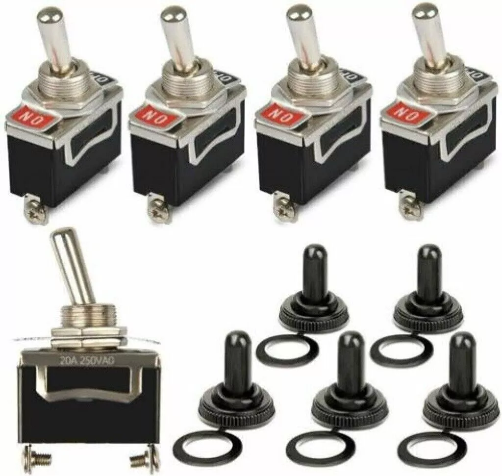 5X Toggle SWITCH ON/OFF Heavy Duty 15A 250V SPST 2 Terminal Car Boat ...