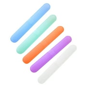 5X Toothbrush Case Clearance Sale, Bradem Travel Toothbrush Case Holder Pack of 5 Portable Toothbrush Storage Assorted Color Portable Travel Hiking Camping Toothbrush Holder Case Tube Cover Box