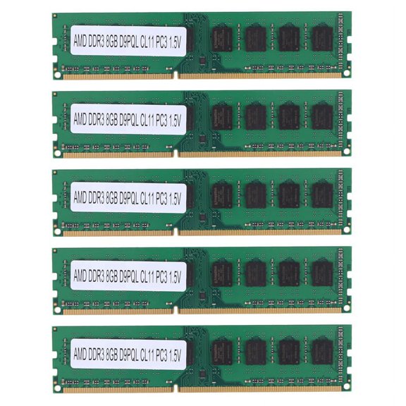 5X Tsulyn 8Gb Ddr3 1600Mhz Ram Desktop Memory Dimm Only for Amd F2 M2 Computer Pc,5 x RAM Memory,green