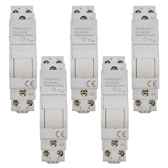 5X Tuya Smart Life ZigBee Circuit Breaker Din Rail 1P Single Pole Dry Contact Timer Relay App Remote Control Smart Timer