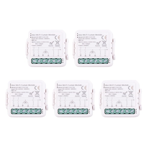 5X Tuya Smart WiFi Curtain Switch Module for Roller Shutter Electric Motor Smart Life APP Remote Control