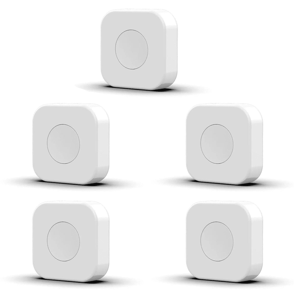 5X Tuya Zigbee Button Smart Scene Switch Intelligent Linkage Wireless Switch Automation Work with Smart Life,5 x ZigBee Devices Button,White