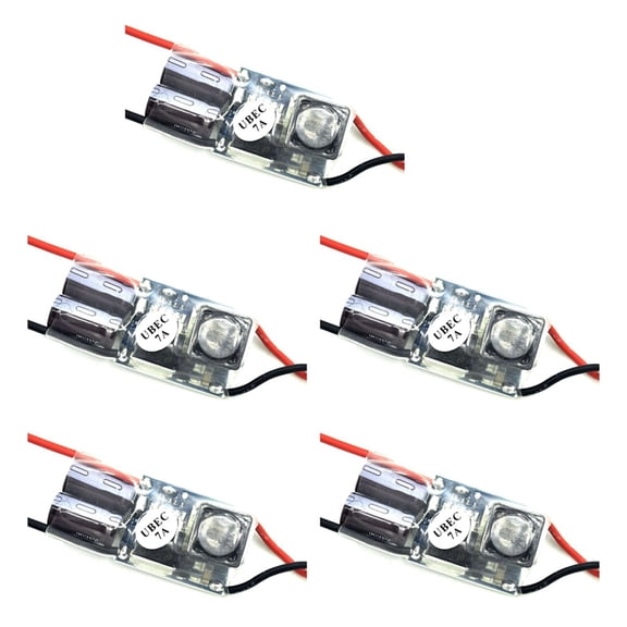 5X UBEC 5V BEC Full Shielding Antijamming Switching Regulator for FPV RC Drone Receiver Power Supply(7A)