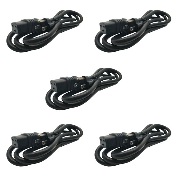 5X US Nema 5-15P TO C19 AC Power Extension Cable Cord Nema 5-15P to IEC 320 C19 Power Cord(US Plug,1M)