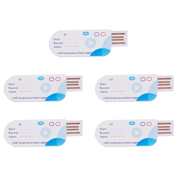 5X USB Temperature Data Logger 14400 Points USB Report 60 Days IP65 Disposable Recorder