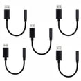 thumbnail image 1 of 5X USB to 3.5mm Headphone Jack Audio Adapter,External Stereo Sound Card for PC, Laptop,for ,(0.6 Feet,Black),5 x USB to audio jack Adapter,Black, 1 of 6