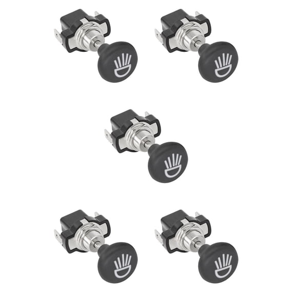 5X Universal 12V Car Push Pull Headlight Switch Button,for Golf Cart Club Car