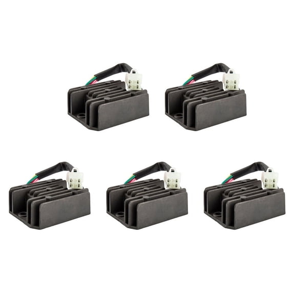 5X Universal 4 Wire Full Wave Black Motorcycle Regulator Rectifier 12V DC Bike Quad,5x 4 Wire Regulator Rectifier,black