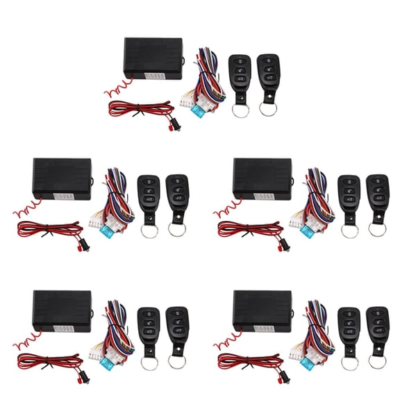 5X Universal Car Alarm Systems Remote Central Kit Door Lock Keyless Entry System Central Locking with Remote Control