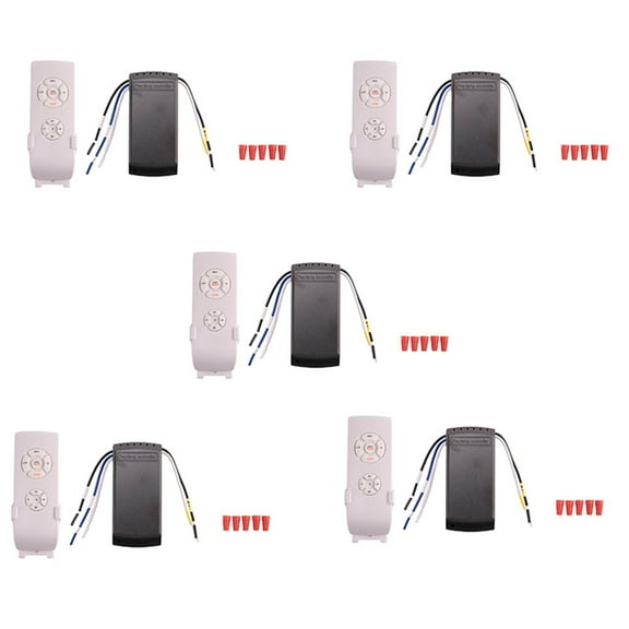 5X Universal Ceiling Fan Lamp Remote Control Kit AC 220V Timing Setting Switch Adjuste Wind Speed Transmitter Receiver