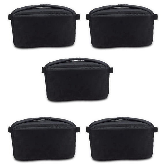 5X Universal Insert Partition Padded Camera Bag Shockproof Sleeve Cover for Dslr Slr Camera(Black)