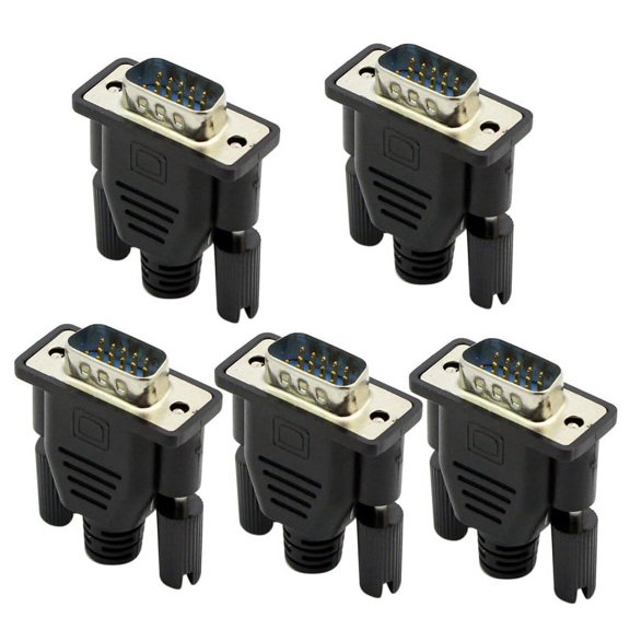 5X VGA Virtual Display Adapter Male Dummy Plug EDID Headless Ghost Emulator Lock Plate