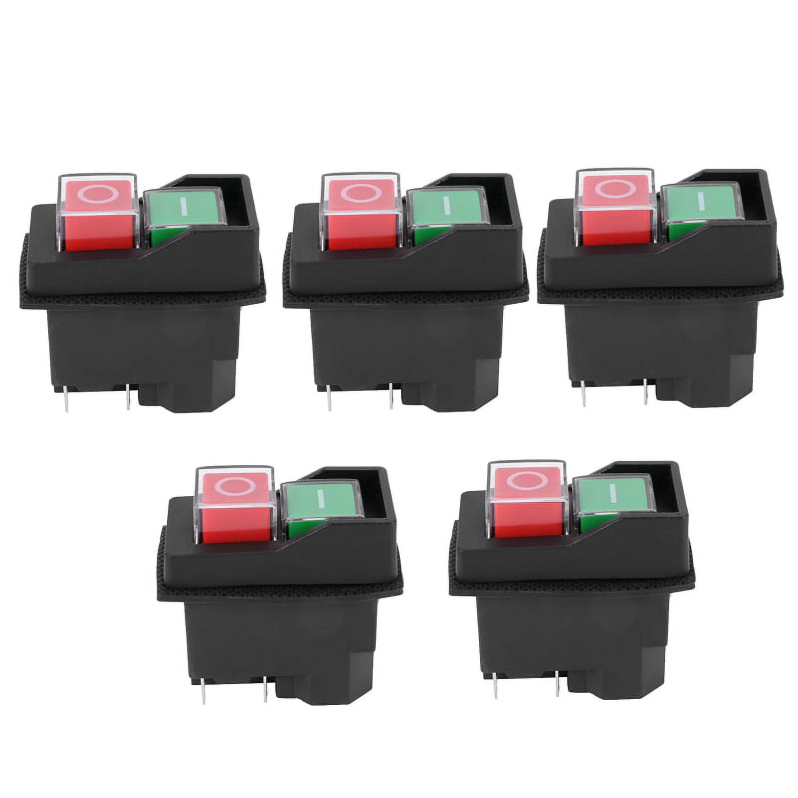 5X Waterproof Push Button Switch 5 Pins KJD17 220240V
