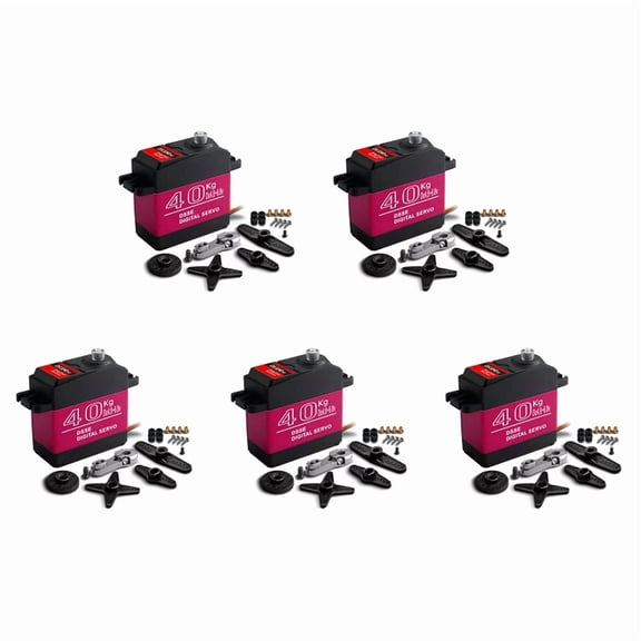 5X Waterproof Servo 40Kg High Torque Metal Gear Digital Servo for 1:8/1:10/1:12 RC Car Robot 180