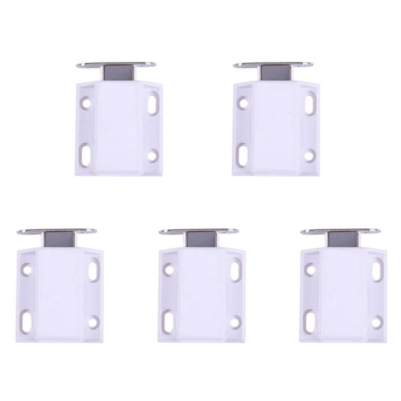 5X White Push to Open Magnetic Door Drawer Cabinet Catch Touch Latch