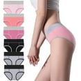 thumbnail image 1 of 5X Womens Underwear Plus Size M-5X 6 Pack Mid Waisted Panties Ladies Multipack Stretchy Breathable Butt Lifting Cheeky Briefs, 1 of 2