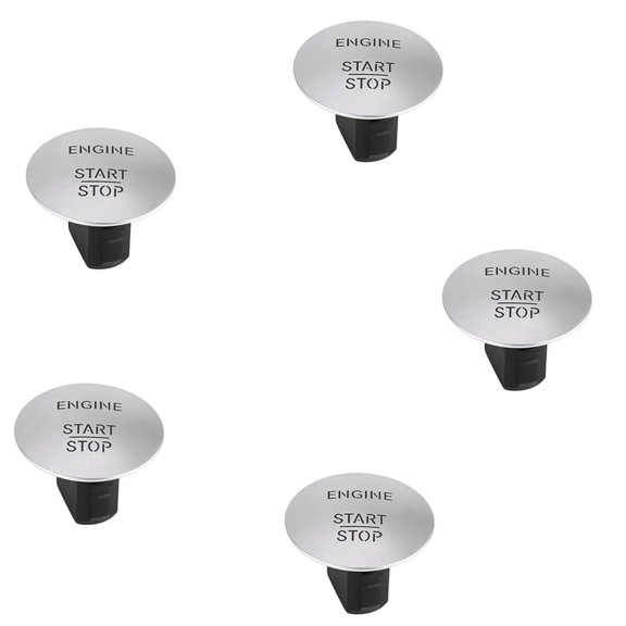 5X for Push to Start Button Keyless Go Engine Start Stop Push Button,5 x Button,silver