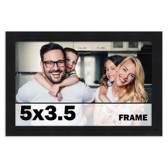 5X3.5 Frame Black Picture Frame Modern Photo Frame Uv Acrylic, Acid Free Backer