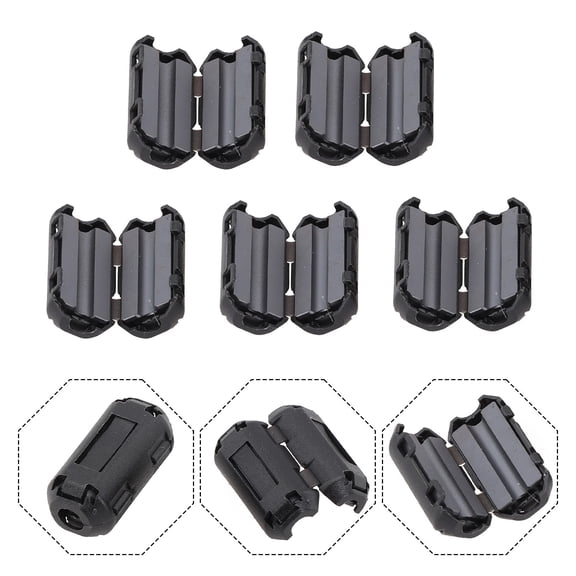 5X3.5mm Toroidal Core Ferrite Bead Clip Choke EMI RFI Noise Filter Clip