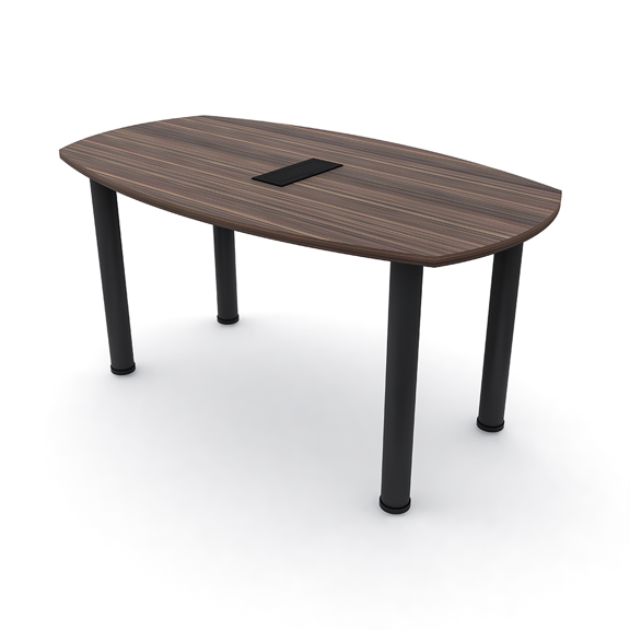 5X3 Arc Boat Shaped Meeting Table With Post Legs Data And Electric