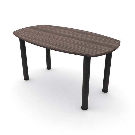 5X3 Arc Boat Shaped Meeting Table With Post Legs Data And Electric