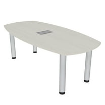 5X3 Arc Boat Shaped Meeting Table With Post Legs Data And Electric
