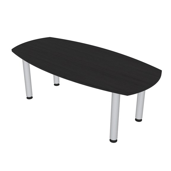 5X3 Arc Boat Shaped Meeting Table With Post Legs Data And Electric