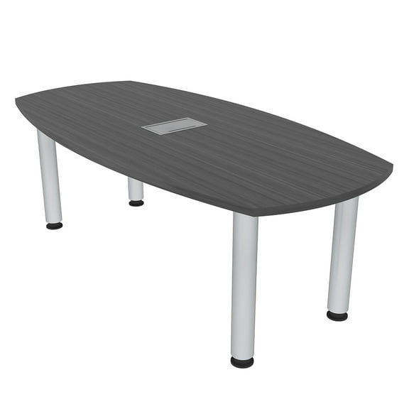 5X3 Arc Boat Shaped Meeting Table With Post Legs Data And Electric