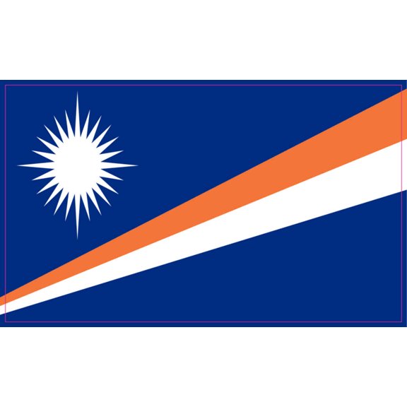 5X3 Flag of the Marshall islands Sticker Truck Bumper Stickers V
