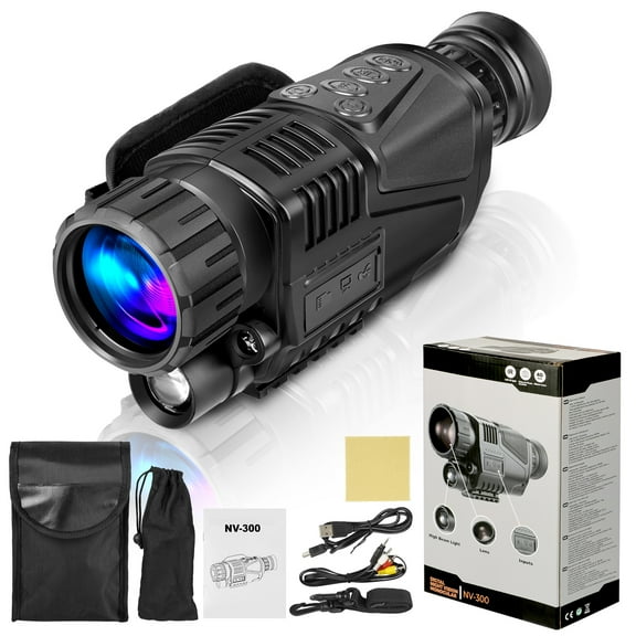 5X40 Infrared Night Vision Monocular, 1.5'' TFT LCD Photo and Video Telescope Recorder for Hunting Camping