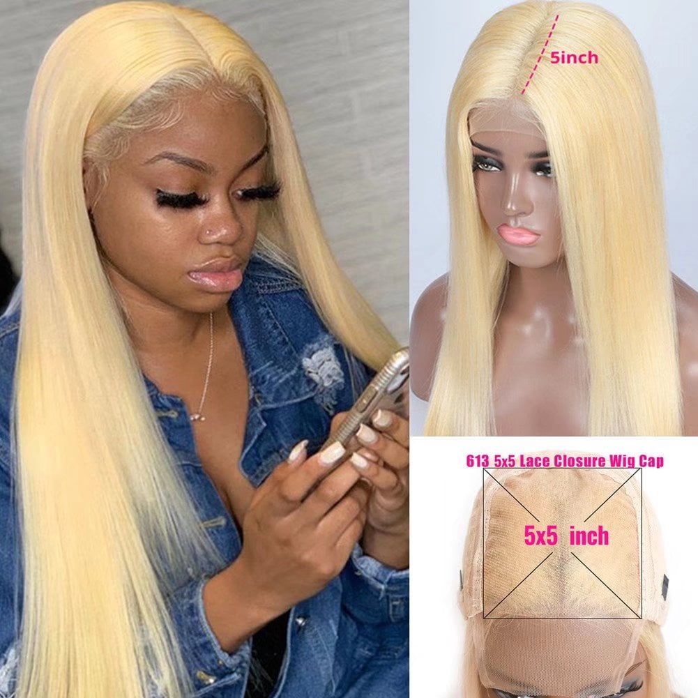 5X5 Lace Closure Wig Lace Front 150% Density 10 inch Silk  display picture 2