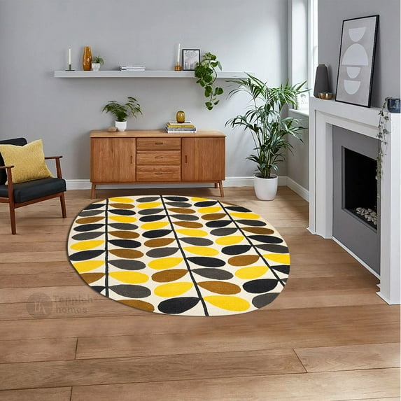 5X7 Area Rug, Living, Bed, room, Oval Carpet, Geometric Wool, Hand Tufted Rugs