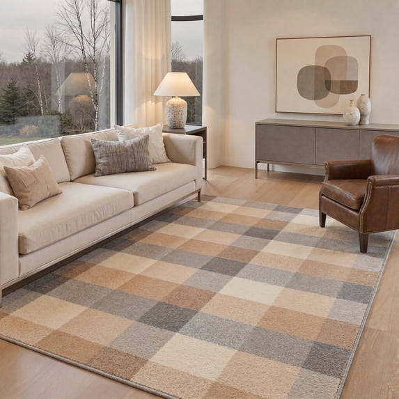 5X7 Area Rugs Machine Washable Rugs for Living Room, Non Slip Throw Rug with Rubber Backing, Rug for Entryway、Bedroom、Kitchen、Floor and Dining Room