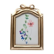 OneDesign Home 5X7 Gold Bow Detail Resin Tabletop Picture Frame