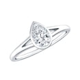 thumbnail image 1 of Rosec Jewels Lab Grown Diamond Bezel Setting Engagement Ring - 0.6 Carat - EF-VS Quality, 10K White Gold, US 9.00, 1 of 8