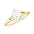 thumbnail image 1 of Rosec Jewels 5x7mm Lab Grown Diamond Bezel Setting Engagement Ring - EF-VS Quality, 10K Yellow Gold, US 7.00, 1 of 8