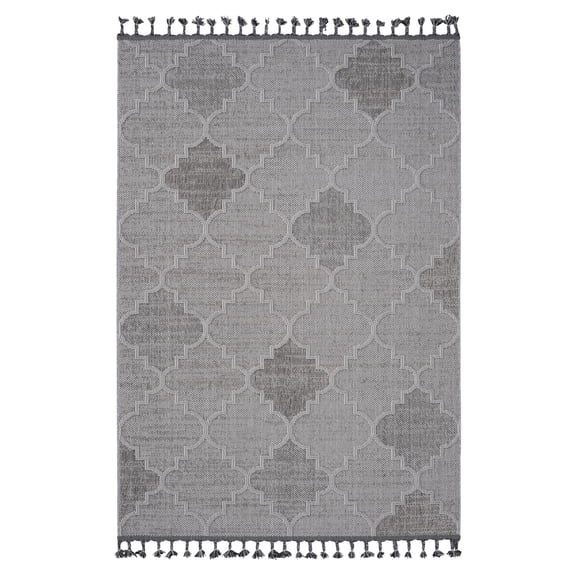 5X7 ft White Grey Trellis Indoor Outdoor Area Rug,Vintage Soft Bohemian Carpet