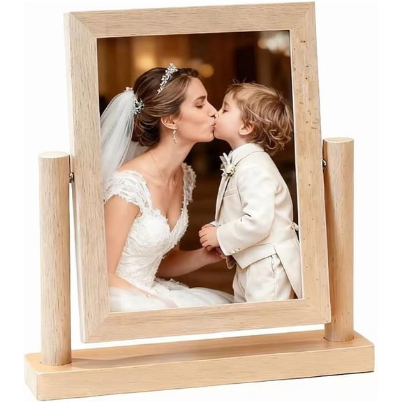 5X7 wooden picture frames ,rotating picture frame double-sided design suitable for desktops and tables bridal shower gifts certificate,Photo Display,tabletop hanging,Gift Ideas,Home Decor,Vertical