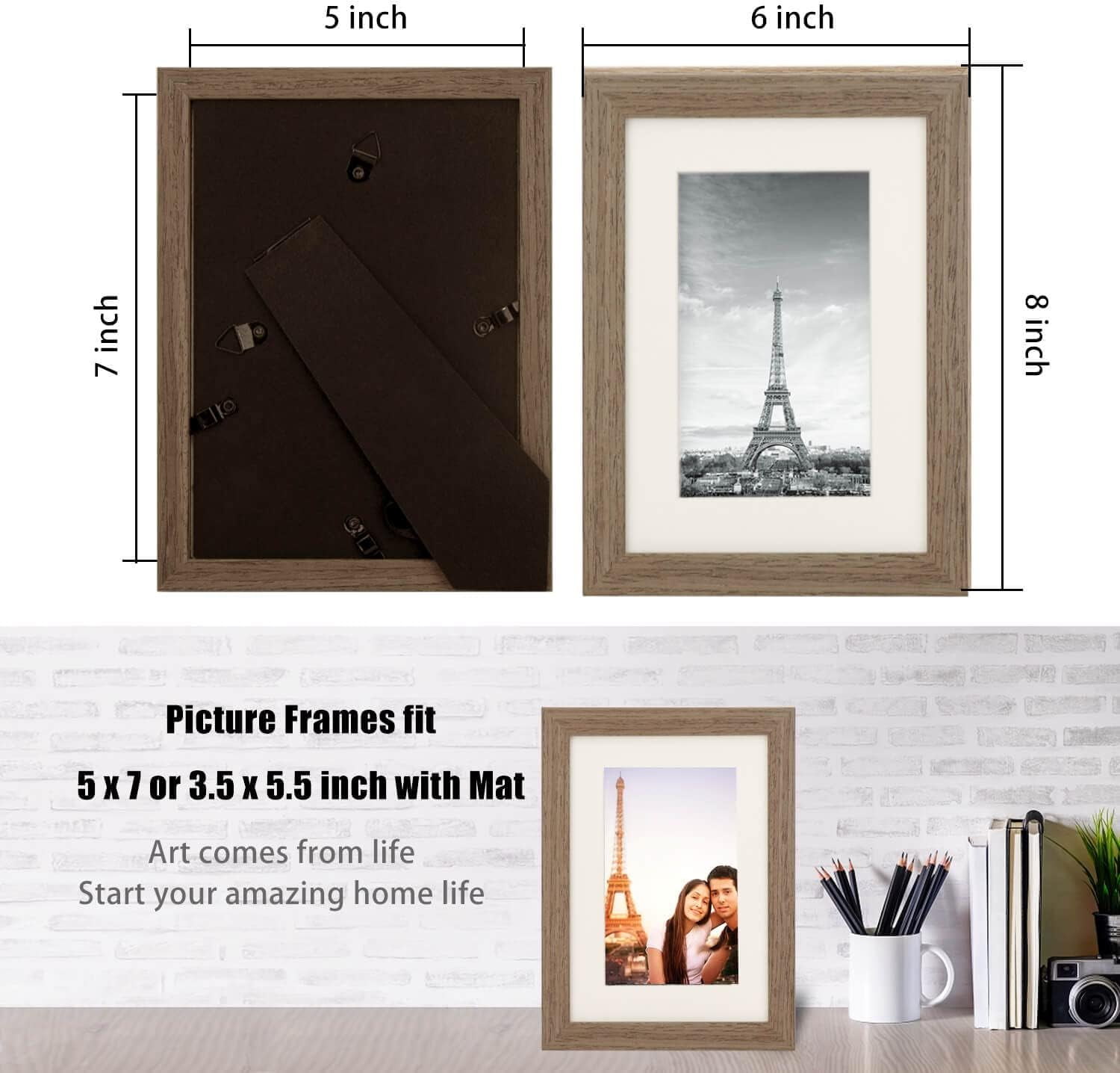 5X7Or 3 5X5 5 With Mat Picture Frame Collage Set Vertical Or 5x7or-3-5x5-5-with-mat-picture-frame-collage-set-vertical-or
