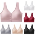 thumbnail image 1 of 5XL/6XL Plus Size Sport Bras for Women Front Closure Widen Straps Stretchy Soft Full Coverage Wireless Supportive Running Yoga Workout Everyday Bralette, 1 of 6