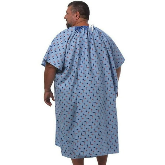 5XL Hospital Gown Oversized Hospital Gown Washable Patient Robe with Back Ties 3 Pack