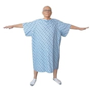 5XL Hospital Gown Oversized Hospital Gown Washable Patient Robe with Back Ties Reusable Big Size Hospital Gown - 3 Pack